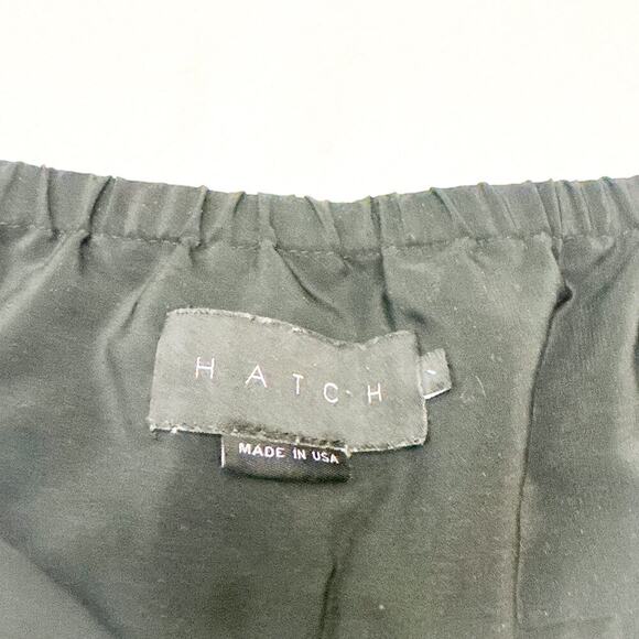 Hatch Black Pleated Detail Side String Pant Skinny Style Size Large - Picture 6 of 8